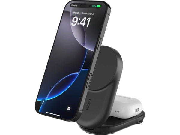 Belkin 25W Qi2 2in1 Magnetic Charger (Black)