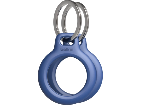 Belkin Secure AirTag Holder with Keychain 2-Pack (Blue)