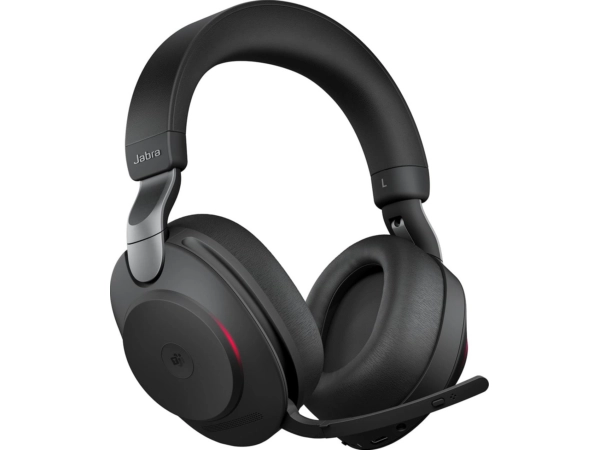 Jabra Evolve2 85 L380a MS Stereo headset with charging stand (black)