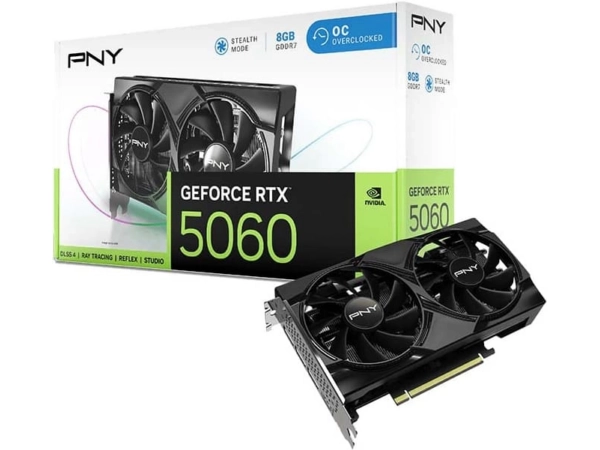 PNY GeForce RTX 5060 OC Dual Fan 8GB graphics card