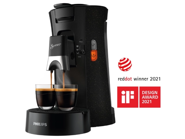 Senseo Select coffee machine CSA240/21 (black/white speckled)