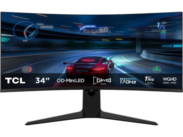 TCL 34R83Q 34'' WQHD/MQLED/170Hz/1ms/CV monitor